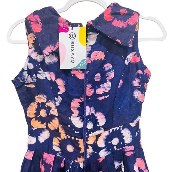 Busayo Womens Ore Scoop Neck Dress in Dark Purple Small - Picture 7 of 11